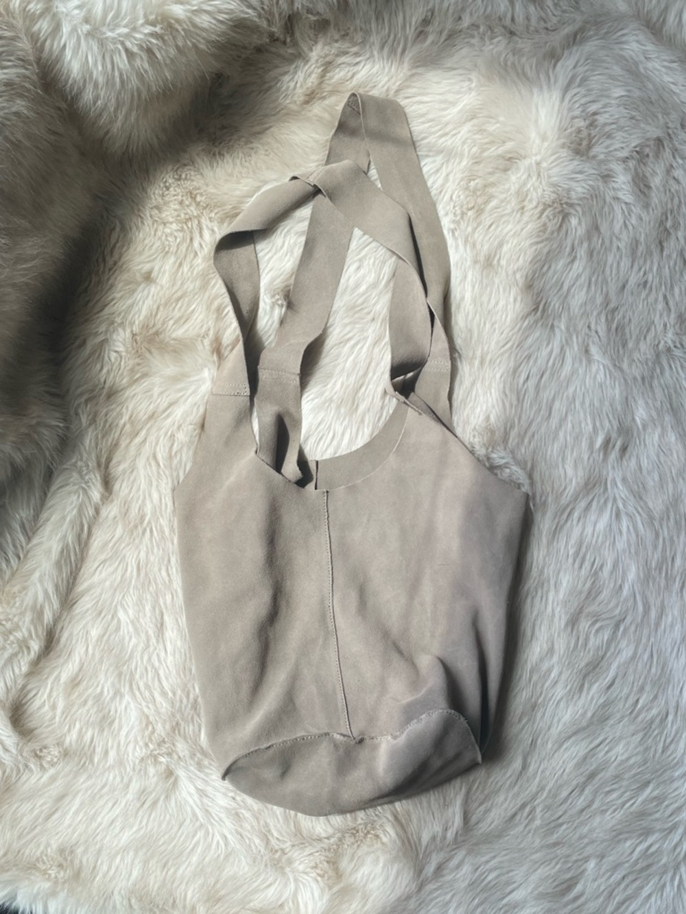 mia suede boho tote bag